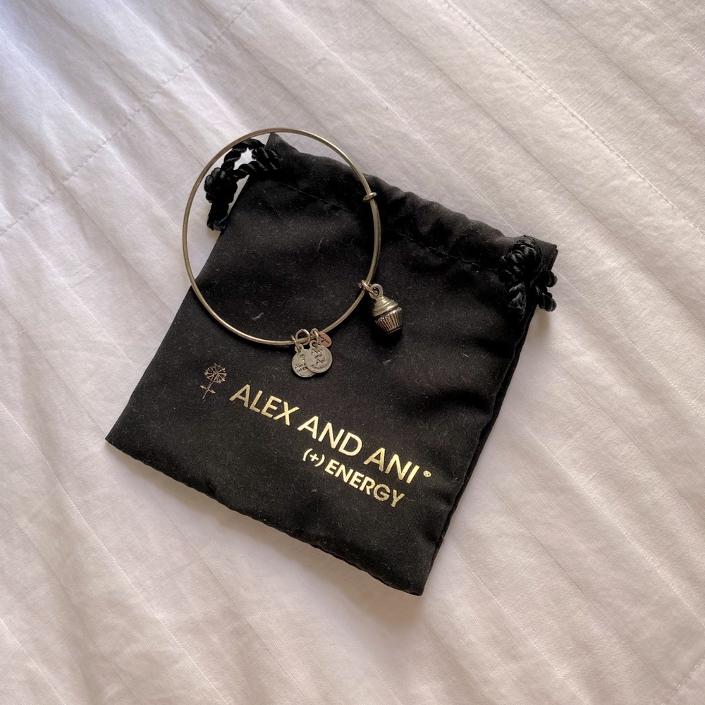 Alex and Ani Silver Cupcake Bracelet 🧁